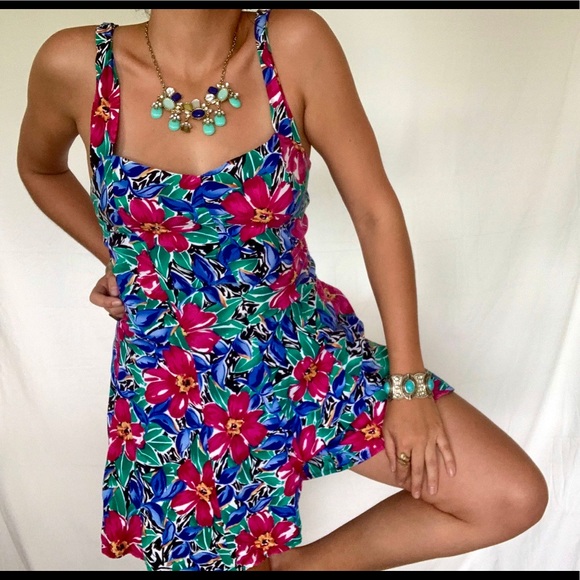 Vintage 90's Floral Jumpsuit - Picture 3 of 6